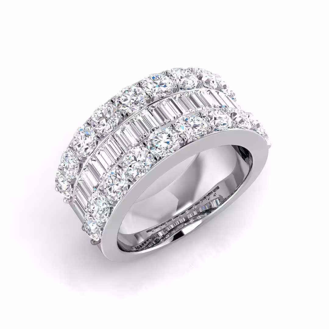 Pre-Owned Diamond band Eternity Style ring made in 18ct White Gold