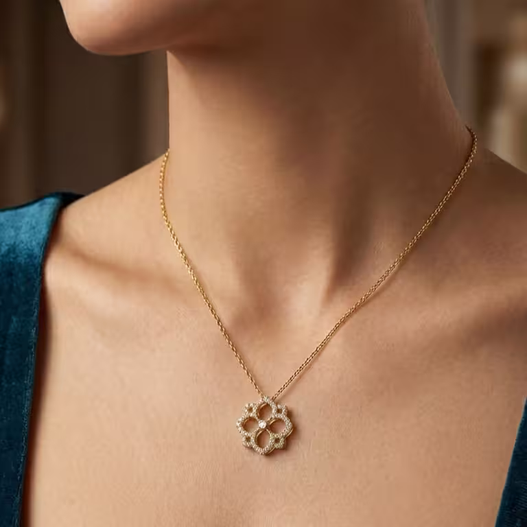 Pre-Owned 9ct Yellow Gold Diamond Pendant 0.51ct