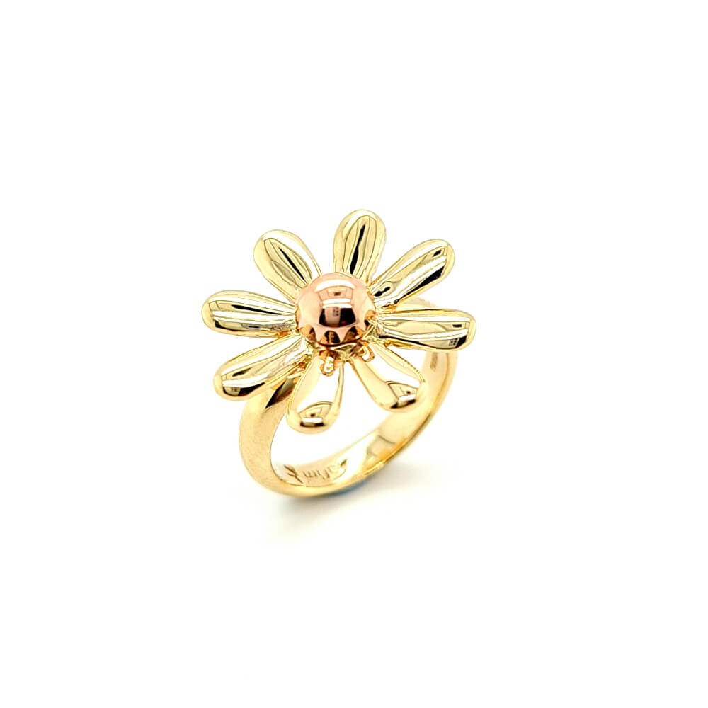 9ct Yellow & Rose Gold Celtic Daisy Ring