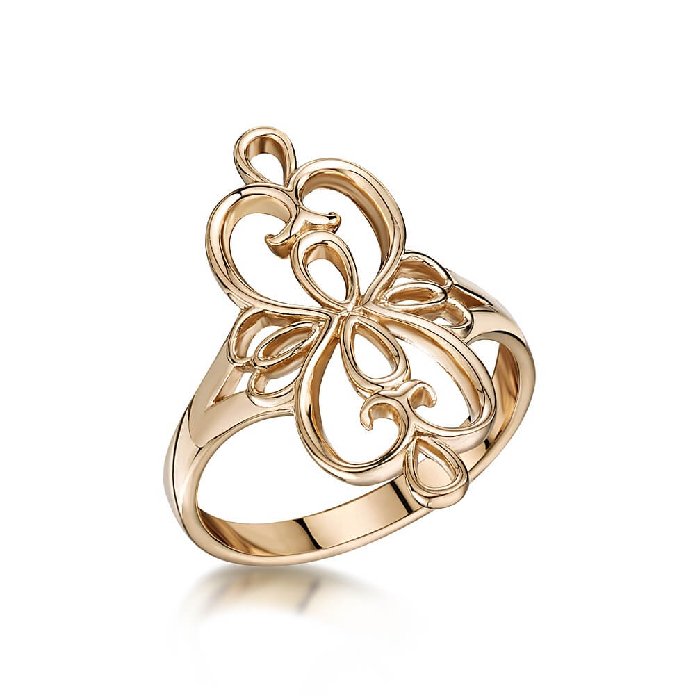 9ct Rose Gold Celtic Scroll Ring