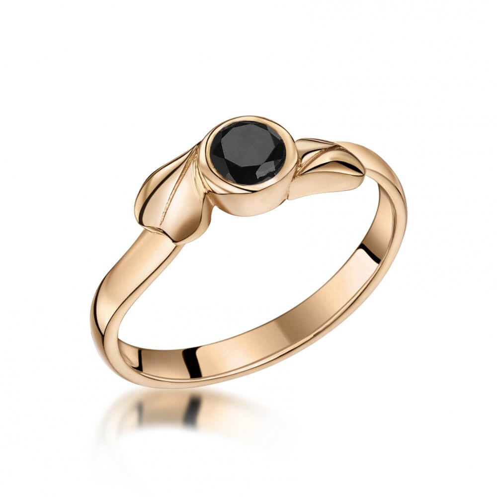 9ct Rose Gold Ivy Twist Sapphire Solitaire Ring