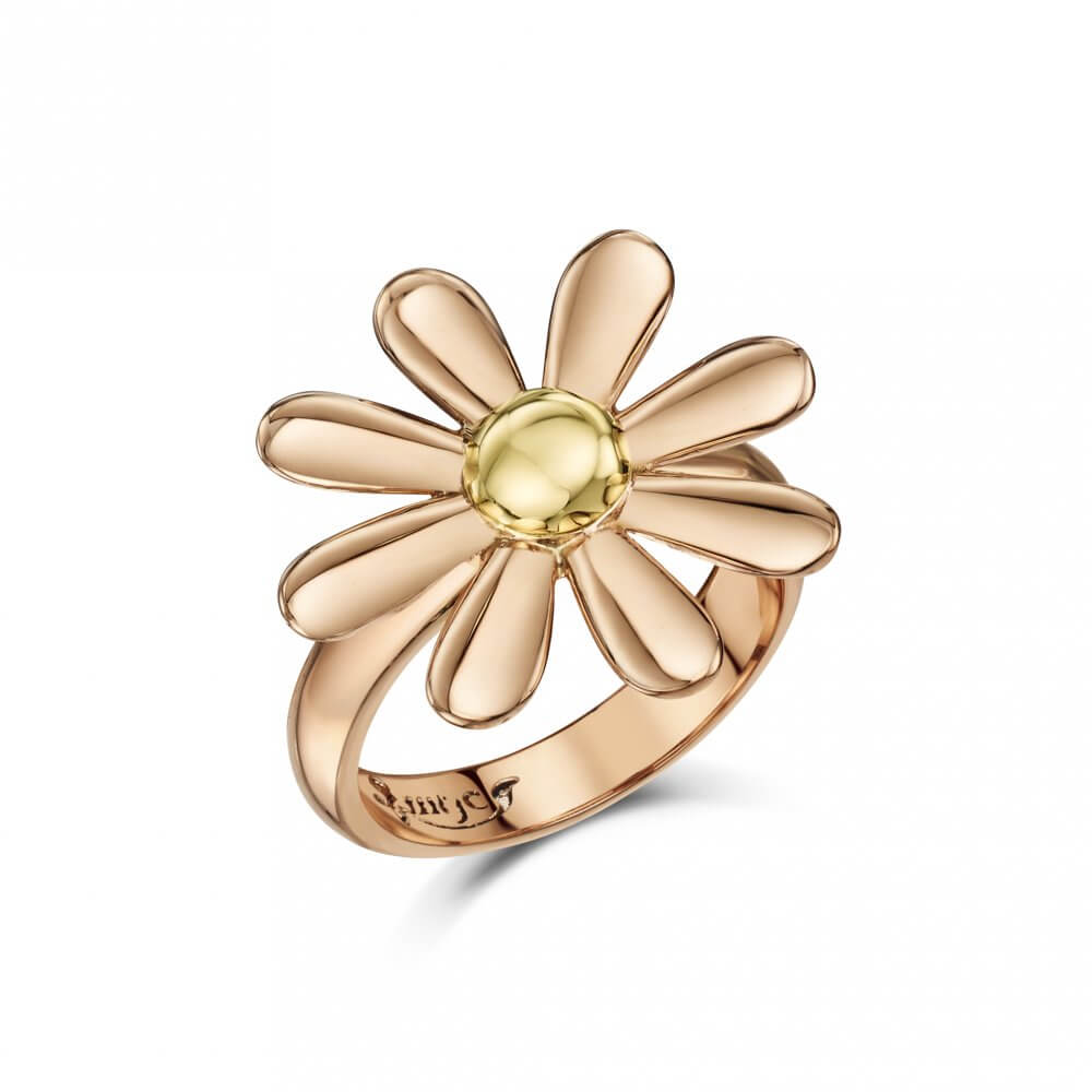 9ct Rose & Yellow Gold Celtic Daisy Ring