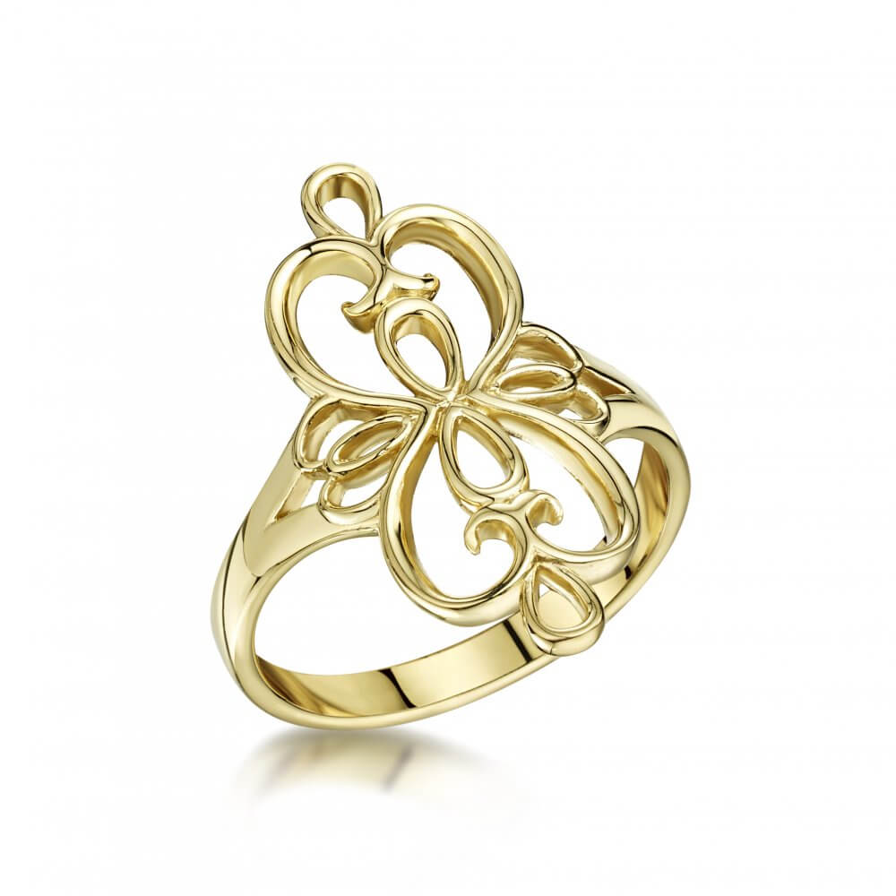 9ct Yellow Gold Celtic Scroll Ring